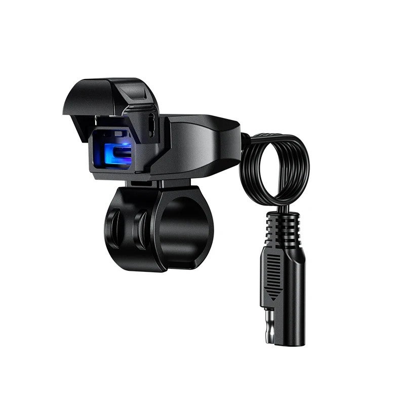 Bluejw شاحن USB للدراجات النارية، محول USB-C PD مقاوم للماء بقوة 36 واط مع مفتاح وحامل هاتف للشحن، متوافق مع السيارات - Image 2